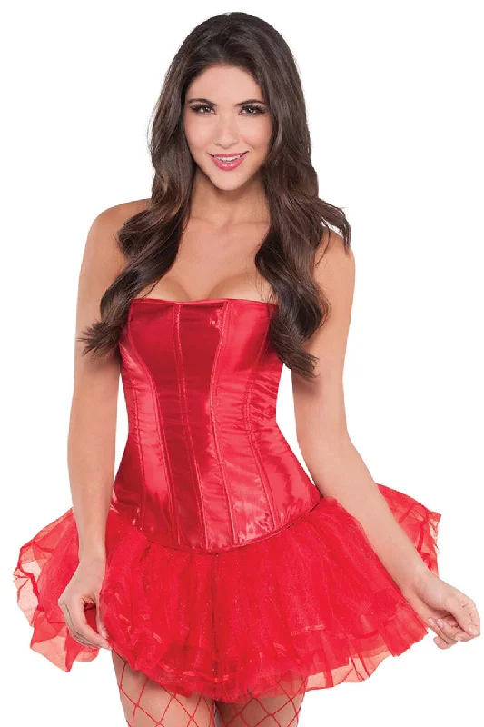 Lowest Price Red Satin Costume Corset