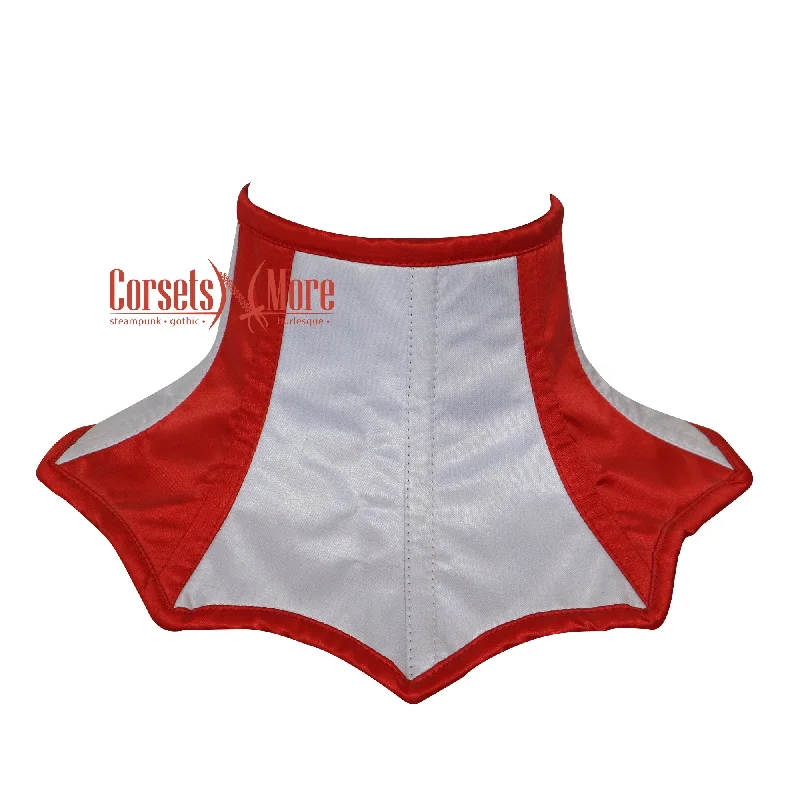 Weekend Specials to Snag Red White Satin Neck Lace Spider Choker Collar Corset