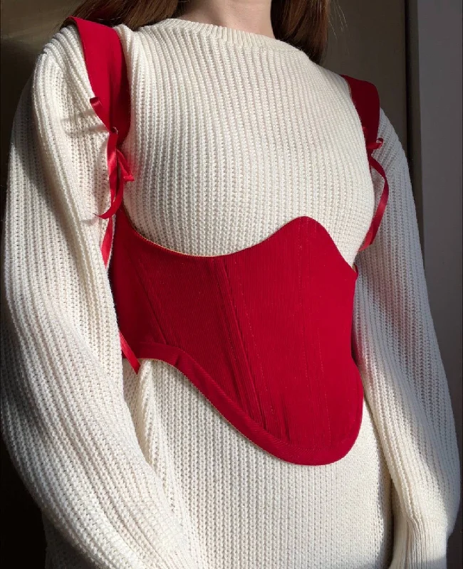 Price Rollback Reversible red/mustard underbust corsage with removable shoulder straps, size L-XL Price Rollback Reversible red/mustard underbust corsage with removable shoulder straps, size L-XL