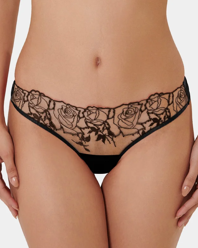 Weekend Offers That Please Rosalie Brief Black/Sheer