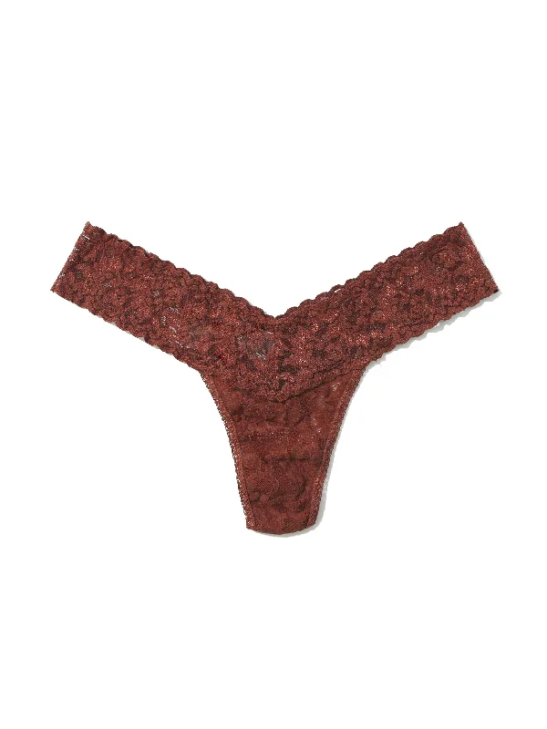 Limited Time Discount Signature Lace Low Rise Thong Allspice