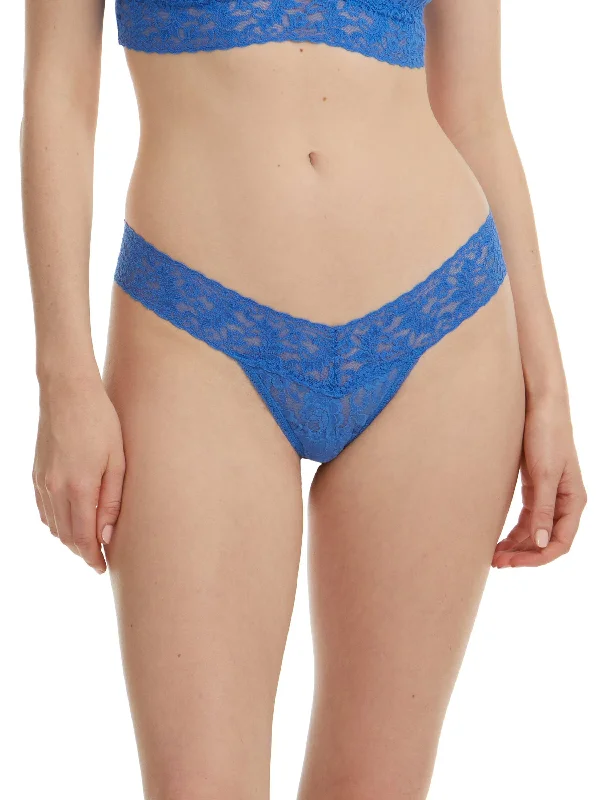 Amazing Deals Amazing Deals Signature Lace Low Rise Thong Sea Blue