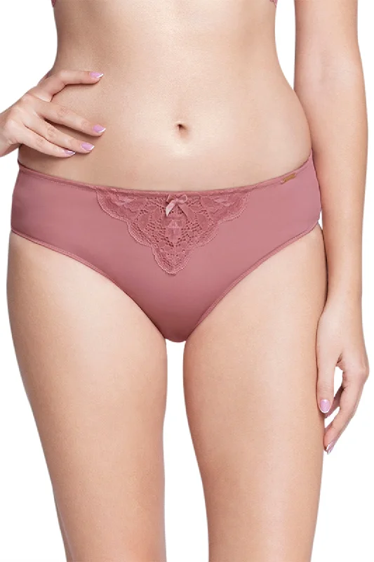 Today Only Lace Elegance Bikini Panty - Dusty Rose