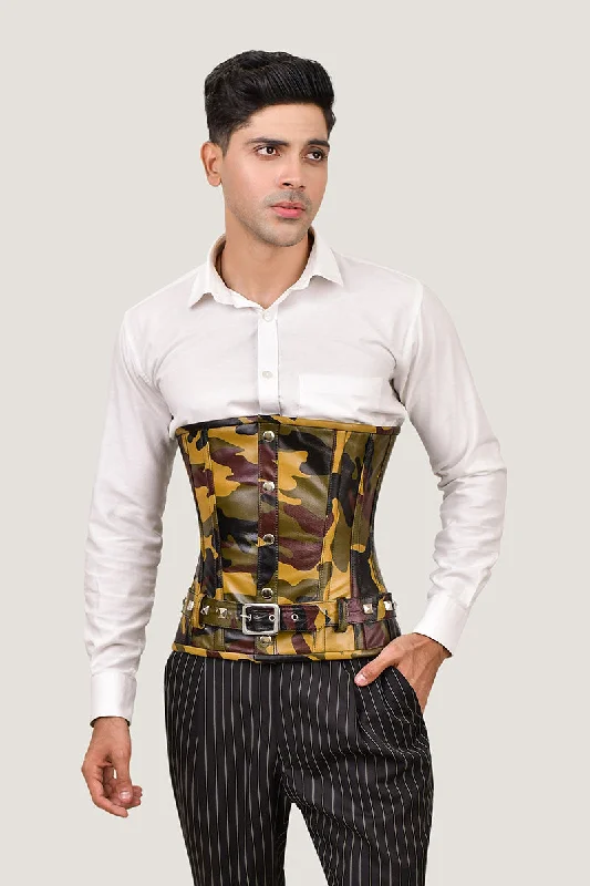 Act Fast Camouflage Mens Underbust Corset - Waist Trainer
