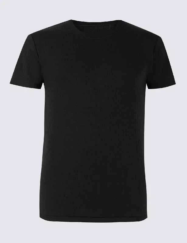 Steals and Deals Thermal Wool Blend Short Sleeve Vest