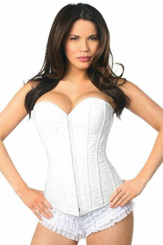 Weekend Deals That Please White Lace Overbust Corset