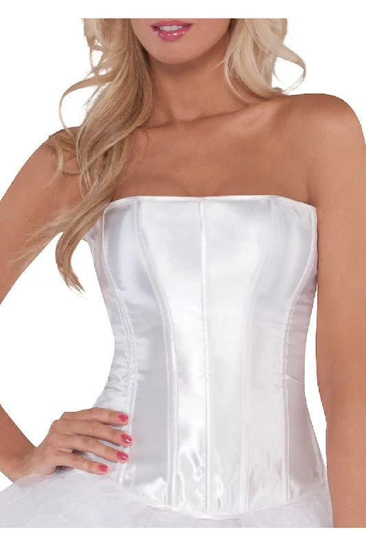Early Access White Satin Costume Corset
