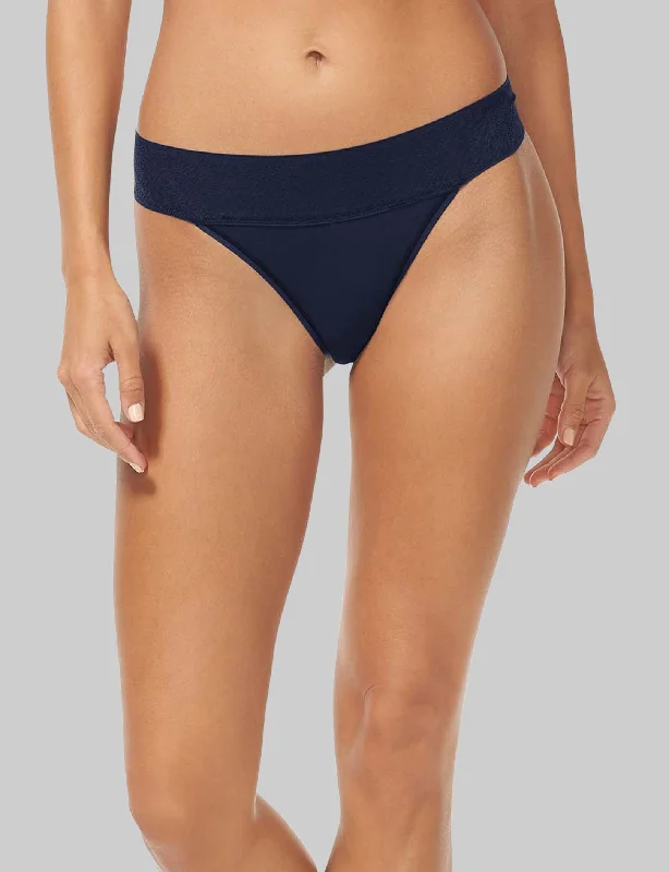 Clearance Event Women's Cool Cotton Thong, Lace Waist