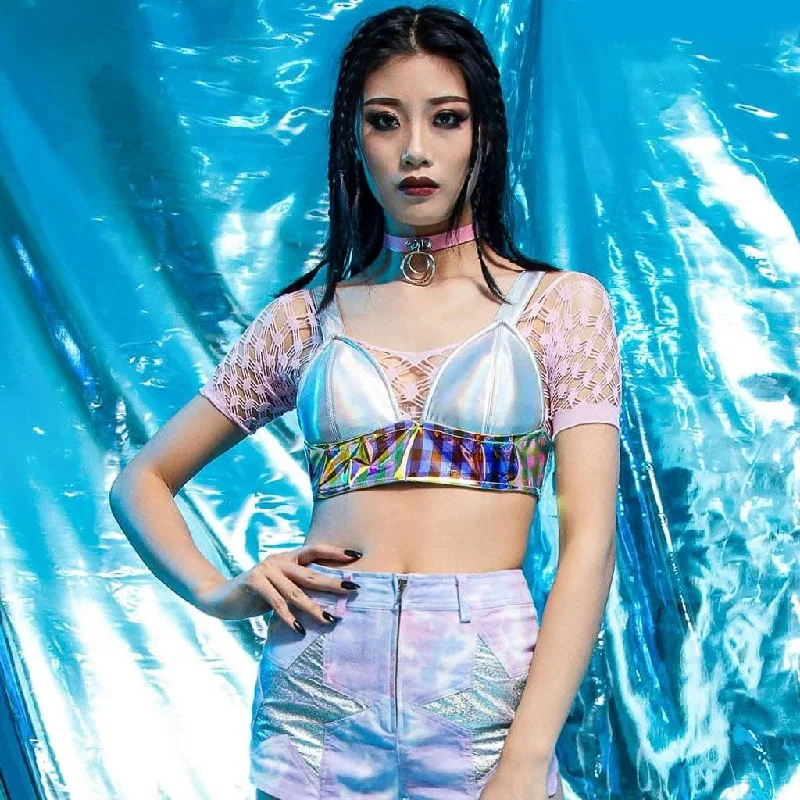 Big Discounts Women's Grunge Rainbow Bustier
