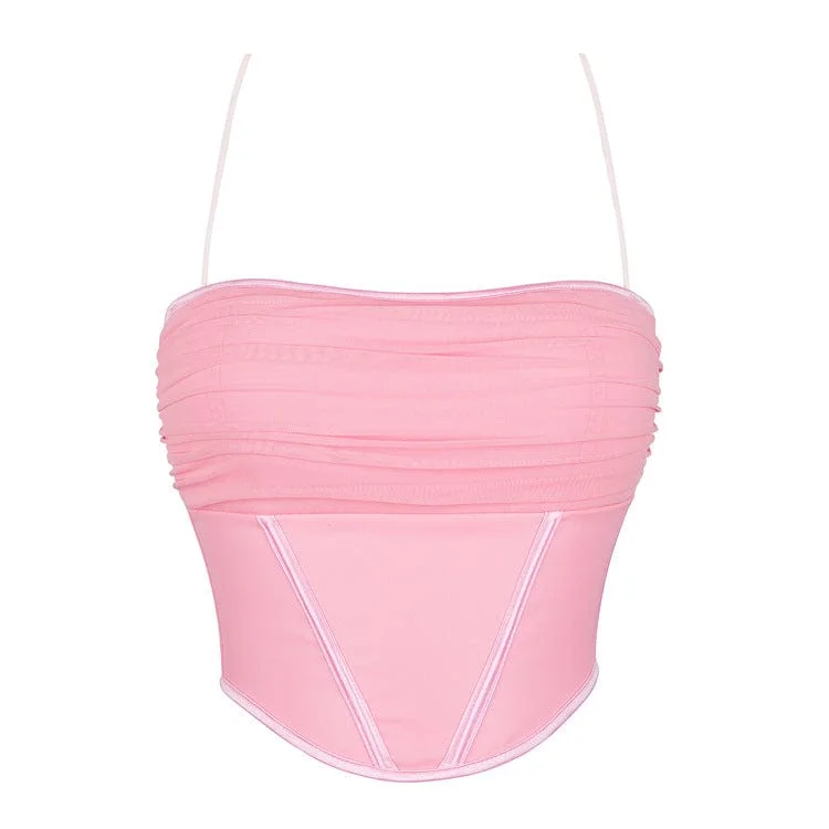 Early Bird Discount Women's Lolita Ruched Mesh Splice Overbust Corset