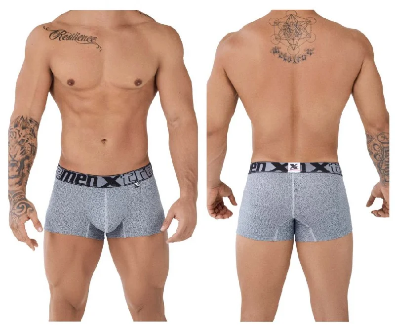 Value Pack Xtremen 51478C Microfiber Jacquard Trunks Color Gray
