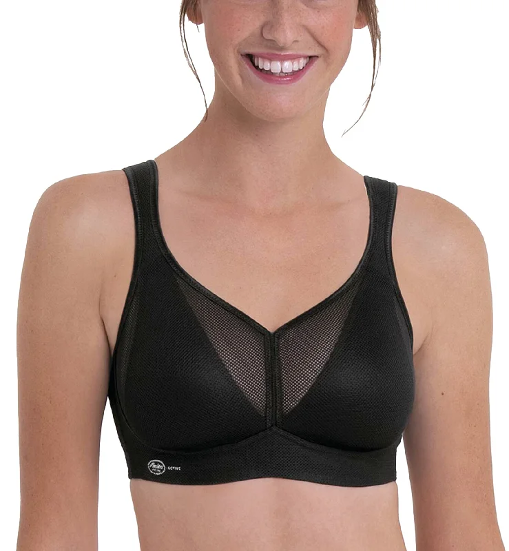 Limited Supply Anita Active Air Control Delta Pad Softcup Sports Bra (5544) - Black