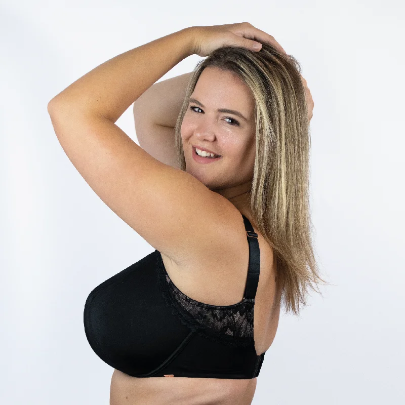 Price Cut Ava Bra Black B-HH Cup