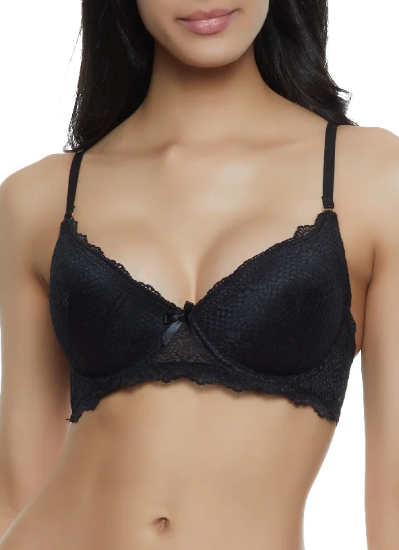 Amazing Value Basic Lace Solid Plunge Bra