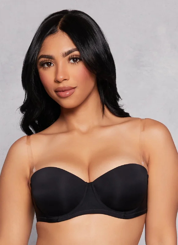 Season Finale Sale Clear Strap Balconette Bra | Converts to Strapless