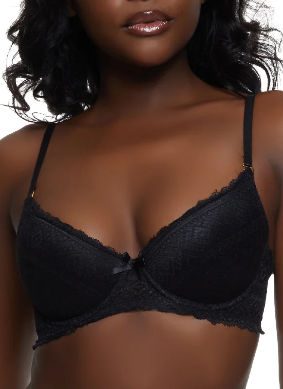 Midnight Sale Convertible Black Plunge Bra