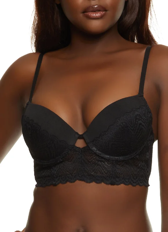Price Reduction Keyhole Longline Plunge Bra