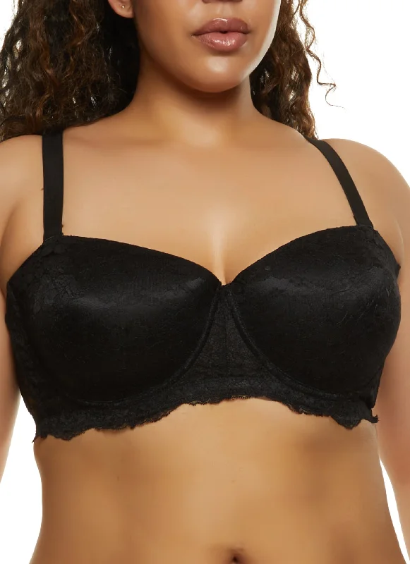 Don't Wait Plus Size Convertible Balconette Bra | Converts to Strapless