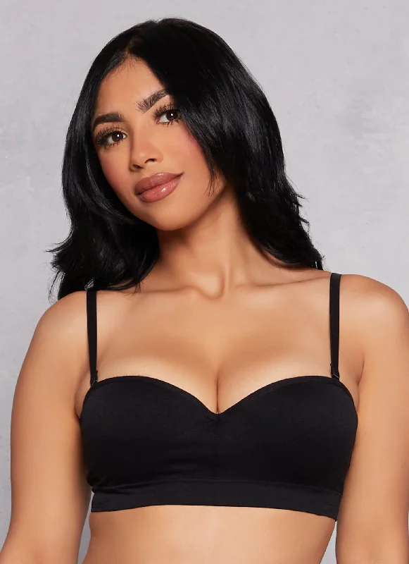 Overstock Sale Seamless Push Up Balconette Bra | Converts to Strapless