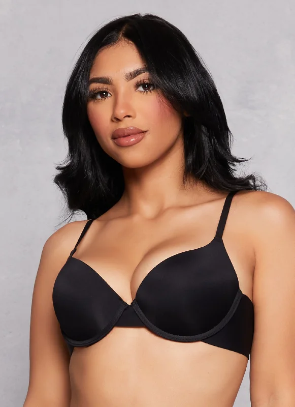 Savings Event Solid Basic Plunge Bra