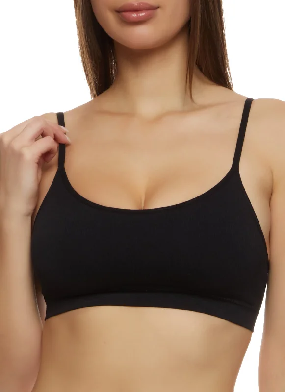 Quick Sale Solid Ribbed Seamless Bralette