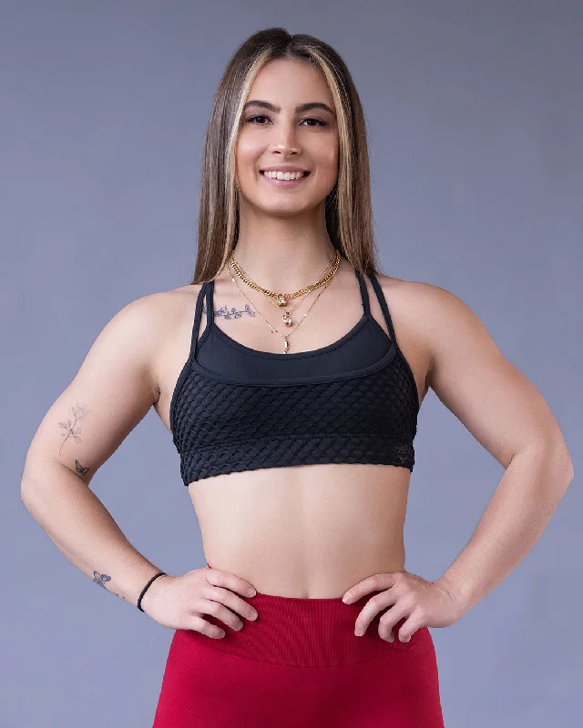 Weekend Offers That Thrill Black Veil Sports Bra