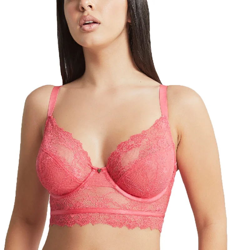 Super Sale Cleo by Panache Selena Longline Plunge Underwire Bra (10626) - Paradise Pink