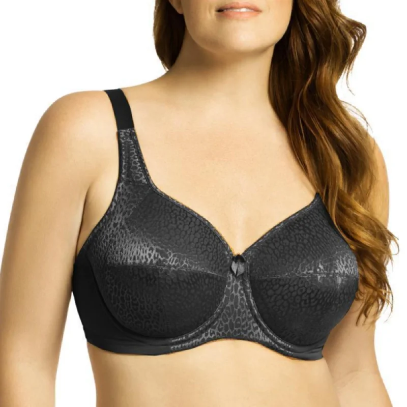 Reduced Prices Leopard Lace Underwire Bra 2211 - Black