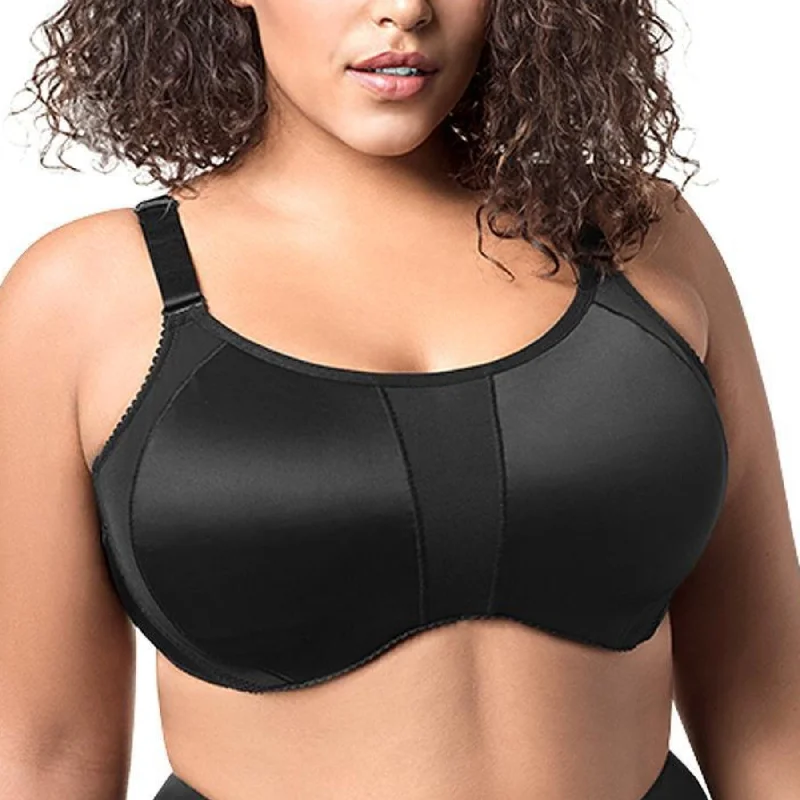 Steals and Deals Microfiber Underwire Sports Bra 2511 - Black