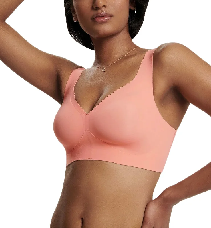 Can't Miss Evelyn & Bobbie EVELYN Deep V-Neck Bralette (1834) - Coral