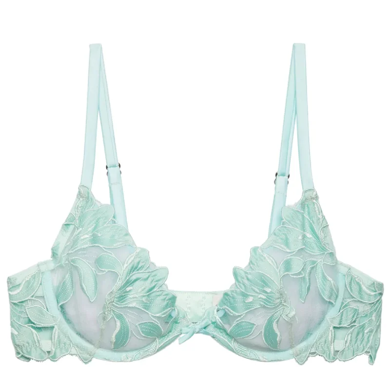 Crazy Deal Fleur du Mal Lily Embroidery Plunge Demi Bra