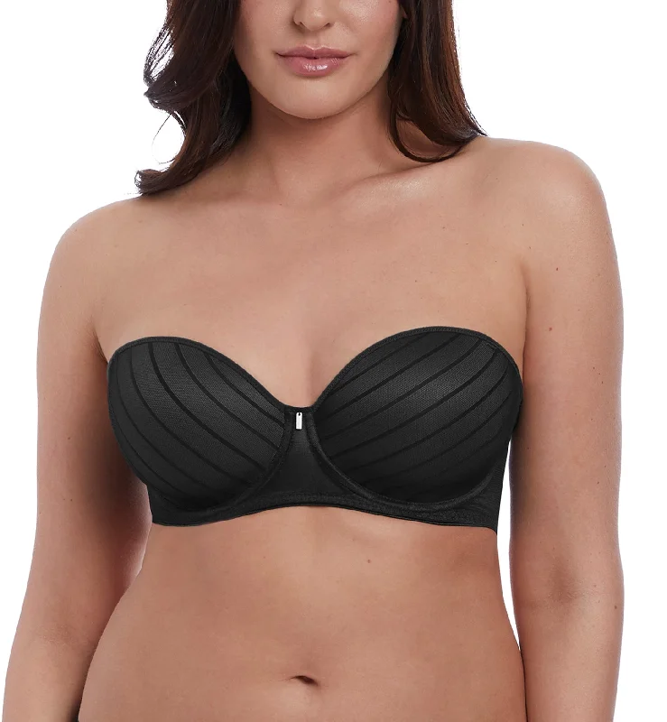 Early Access Freya Cameo Deco Strapless Moulded Underwire Bra (3163) - Black