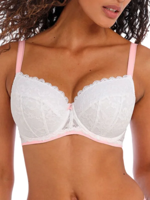 Members Only Offbeat Padded Half Cup Bra - White