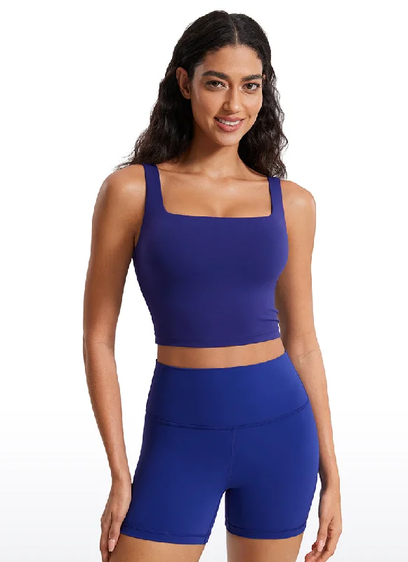 Deal Dash Deal Dash Butterluxe Square Neck Build-in Bra Tanks