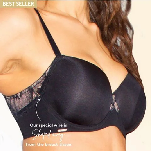 Online Only Kelly T-Shirt Bra Black A-GG Cup