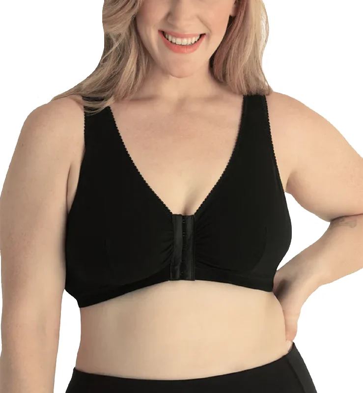 Online Exclusive Leading Lady Meryl Cotton Front Closure Bra (110) - Black