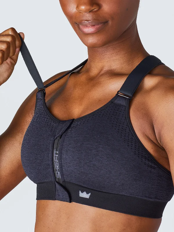 Referral Discount Low Impact Sports Bra - Heathered Indigo