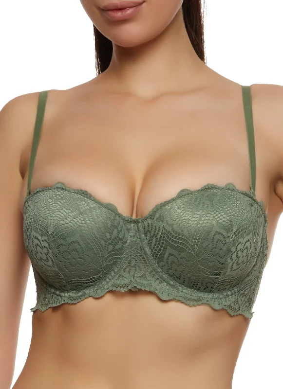 Weekend Specials to Delight Scalloped Lace Push Up Balconette Bra | Converts to Strapless Weekend Specials to Delight Scalloped Lace Push Up Balconette Bra | Converts to Strapless