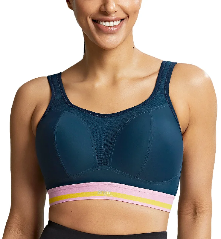 Price Slash Panache Boundless Racerback Non-Wire Sports Bra (7341) - Retro Navy