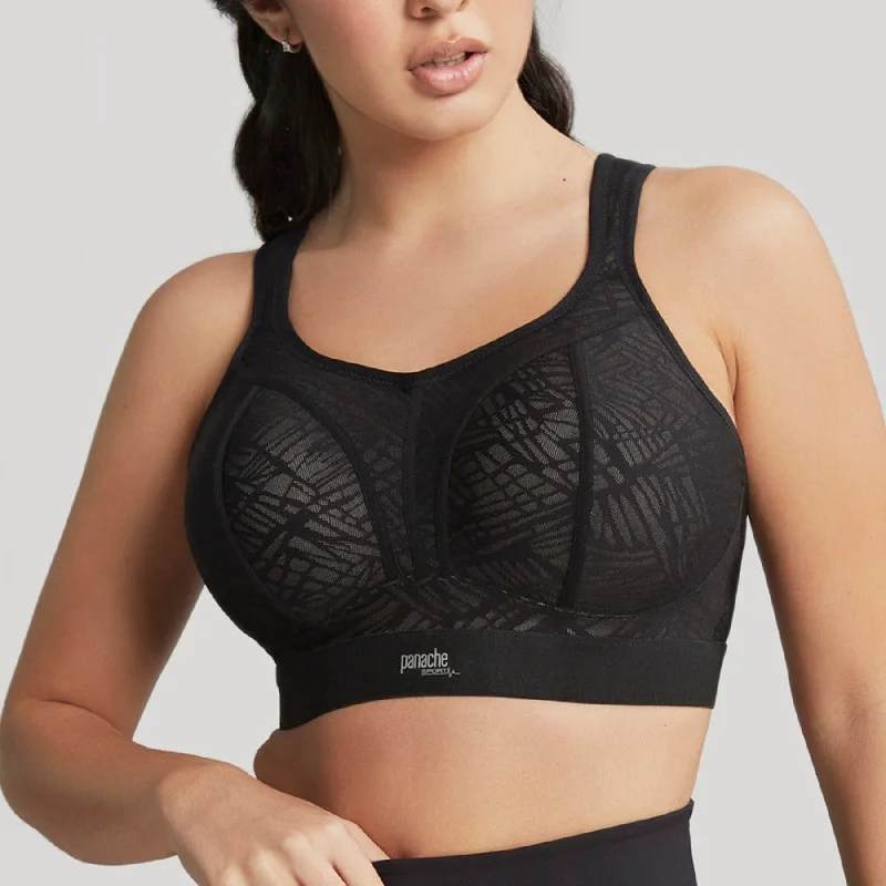 Price Rollback Non Wired Sports Bra 7341C - Black/Latte