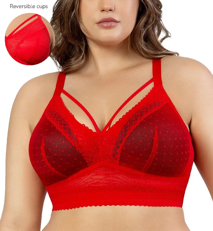 Weekend Specials to Relish Parfait Mia Dot Wire-Free Padded Mesh Bralette (P6011) - Racing Red Weekend Specials to Relish Parfait Mia Dot Wire-Free Padded Mesh Bralette (P6011) - Racing Red