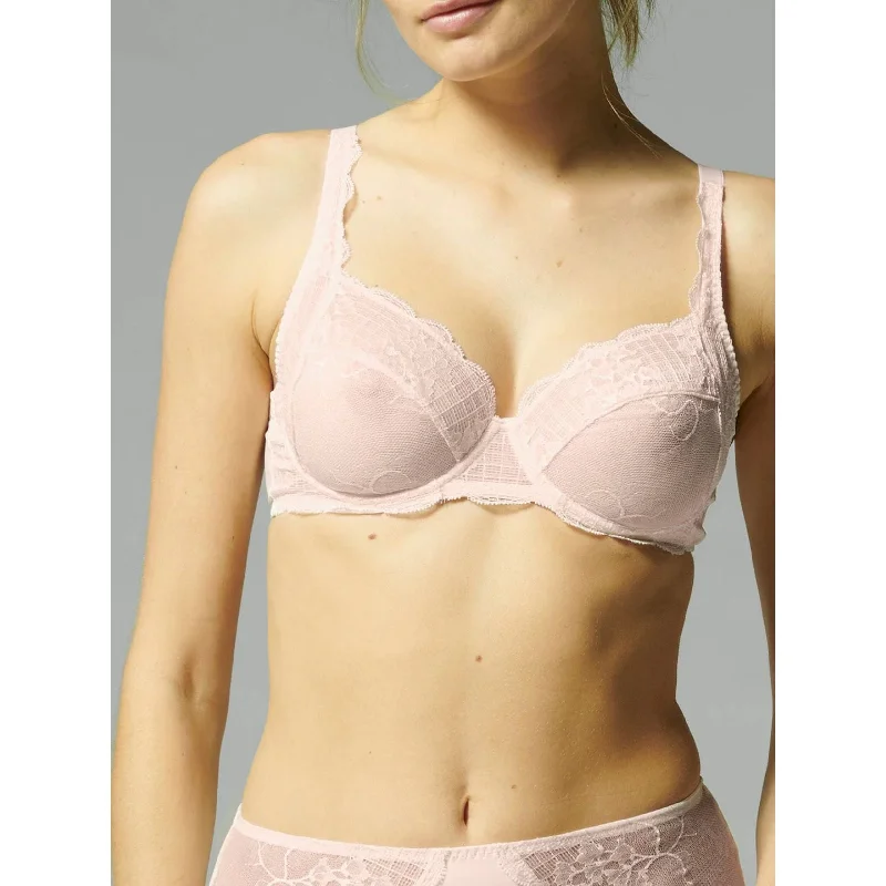 Savings Galore Reve Full Cup Sheer Bra in Sakura Pink