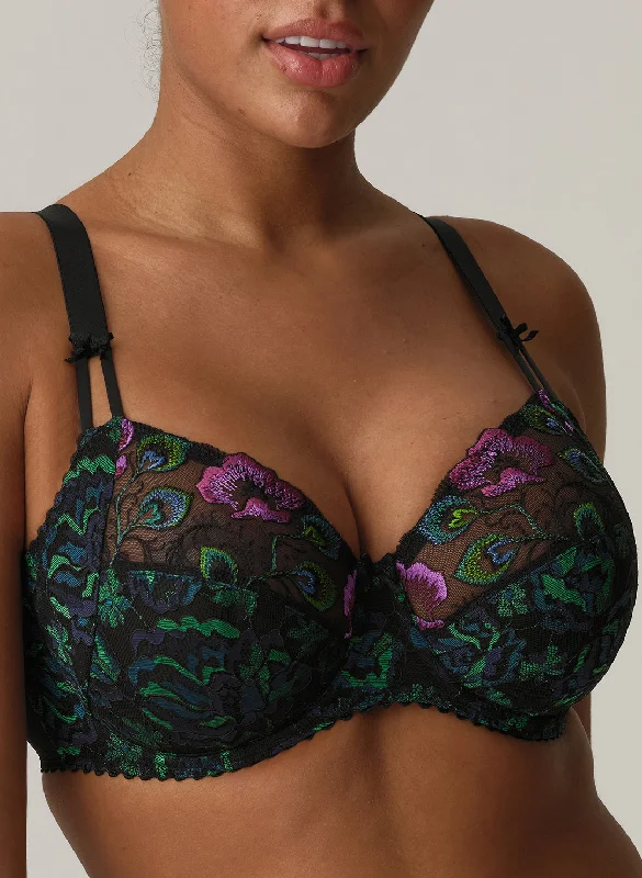 Discount Mania San Angel Peacock Feather Full Cup Bra