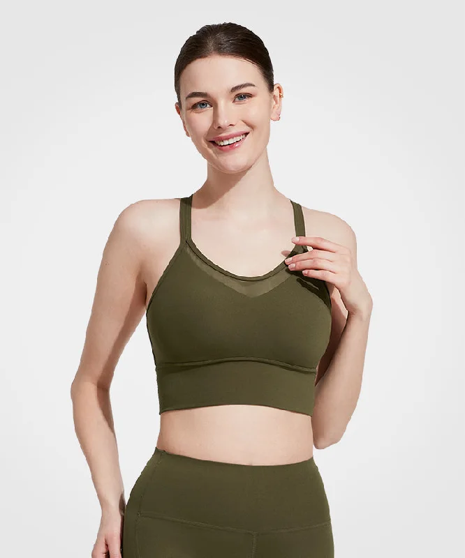 Crazy Deals Shift Longline Mesh Strappy Padded Yoga Bra | Women's Light Support Sports Bra Crazy Deals Shift Longline Mesh Strappy Padded Yoga Bra | Women's Light Support Sports Bra