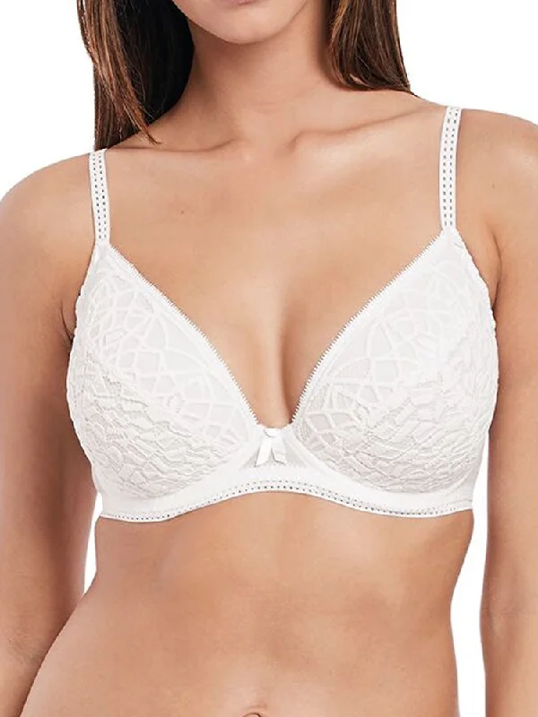 Price Reduction Soiree Lace Plunge Bra - White