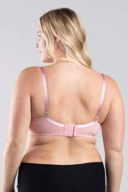 Discount Deals SuperMom™ Fixed Padding Nursing And Pumping T-Shirt Bra | Rose Pink