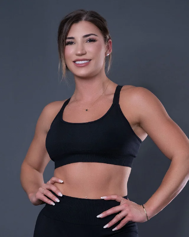 Massive Deal Synergy Essential Black Sports Bra