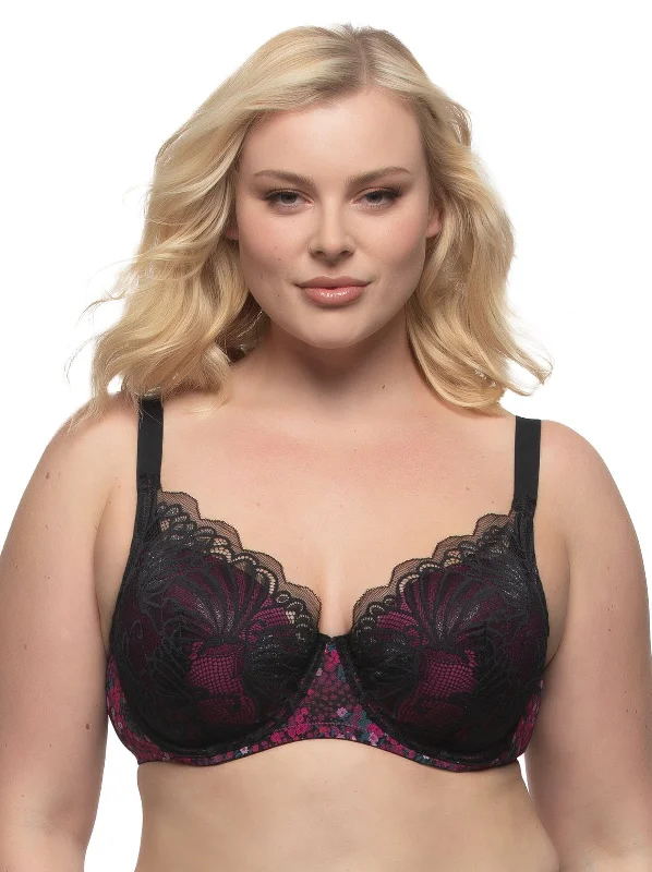 Celebrate the Weekend with Discounts Tempting Plush All Over Lace Underwire Bra