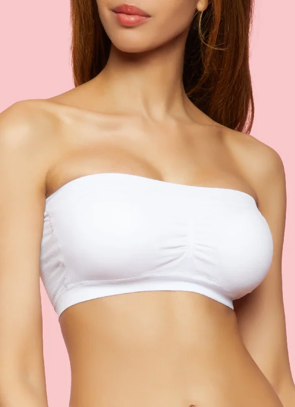 Daily Special Seamless White Bandeau Bra