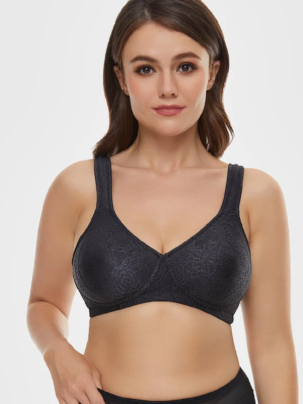 Discount Deals Minimizer Wire-free Seamless Bigger Size Bra Black